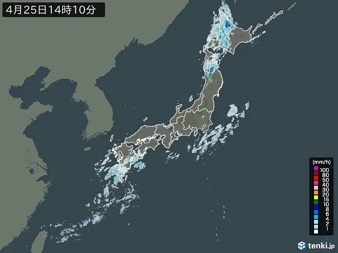 雨雲レーダーの参考画像