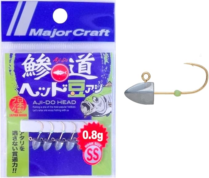 メジャークラフトから発売しているアジング用0.8gのジグヘッドの商品画像