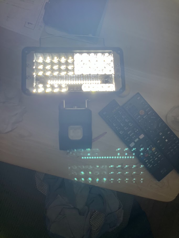 マキタ互換バッテリー対応LEDライト 集魚灯 自作DIY 凸レンズの設置した完成写真