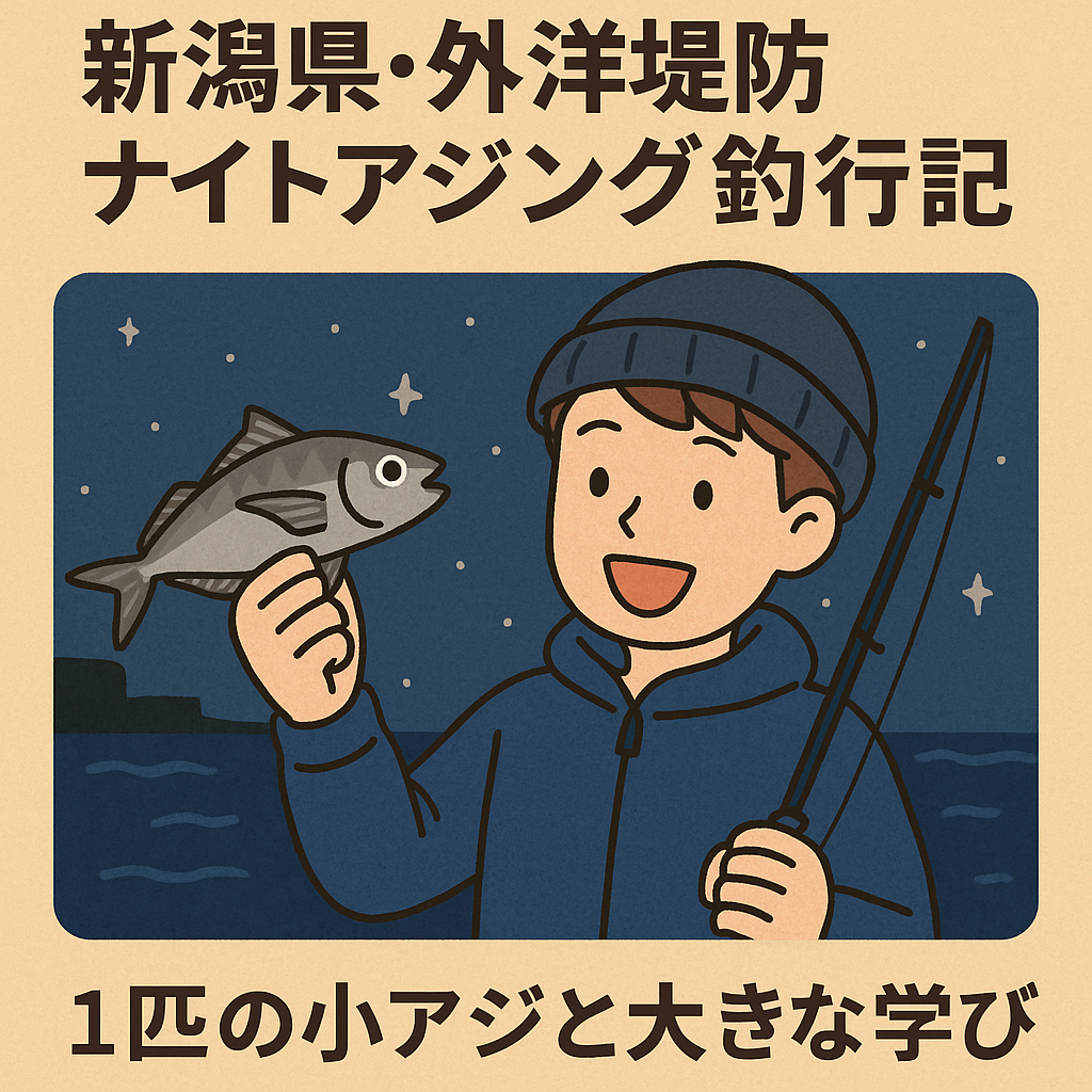 新潟県中越エリアでの2025年5・23日ナイトアジングの釣果レポートと考察画像