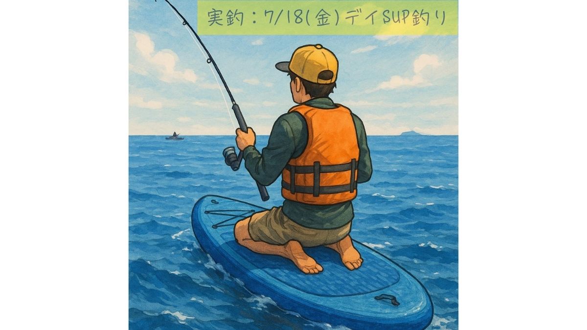 2025/7/18(金)に釣行した新潟県中越石地エリアにてSUP釣りを行ってきた写真
