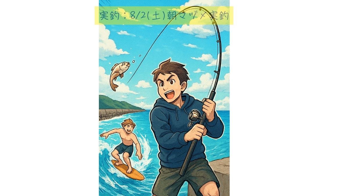 2025/08/02の新潟県中越エリア、間瀬の朝マヅメ実釣のブログサムネイル画像