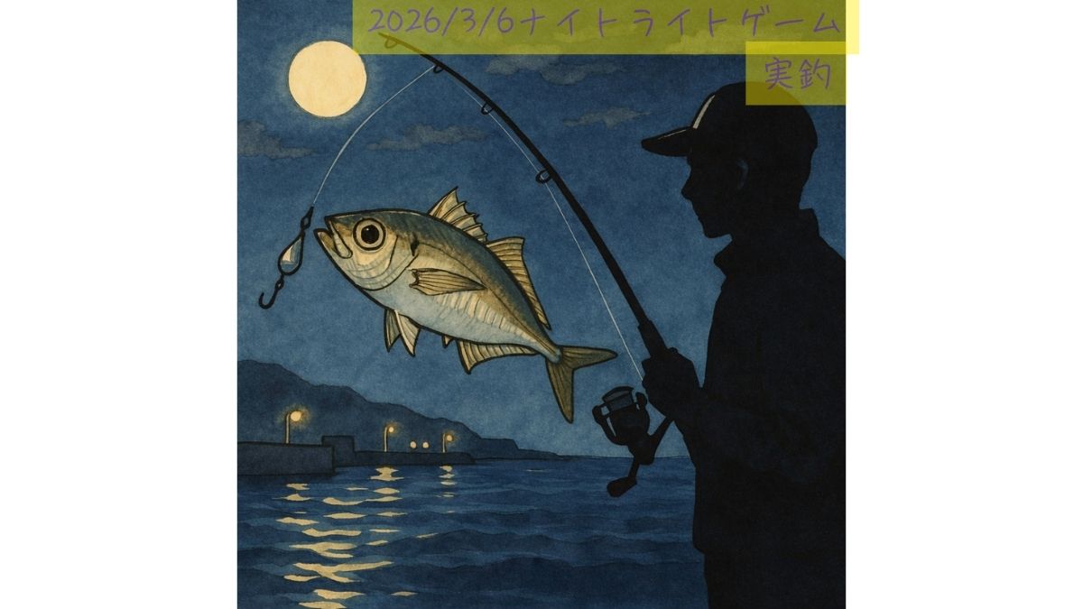 2026/3/6新潟県寺泊の堤防にてナイトライトゲーム実釣のサムネ画像