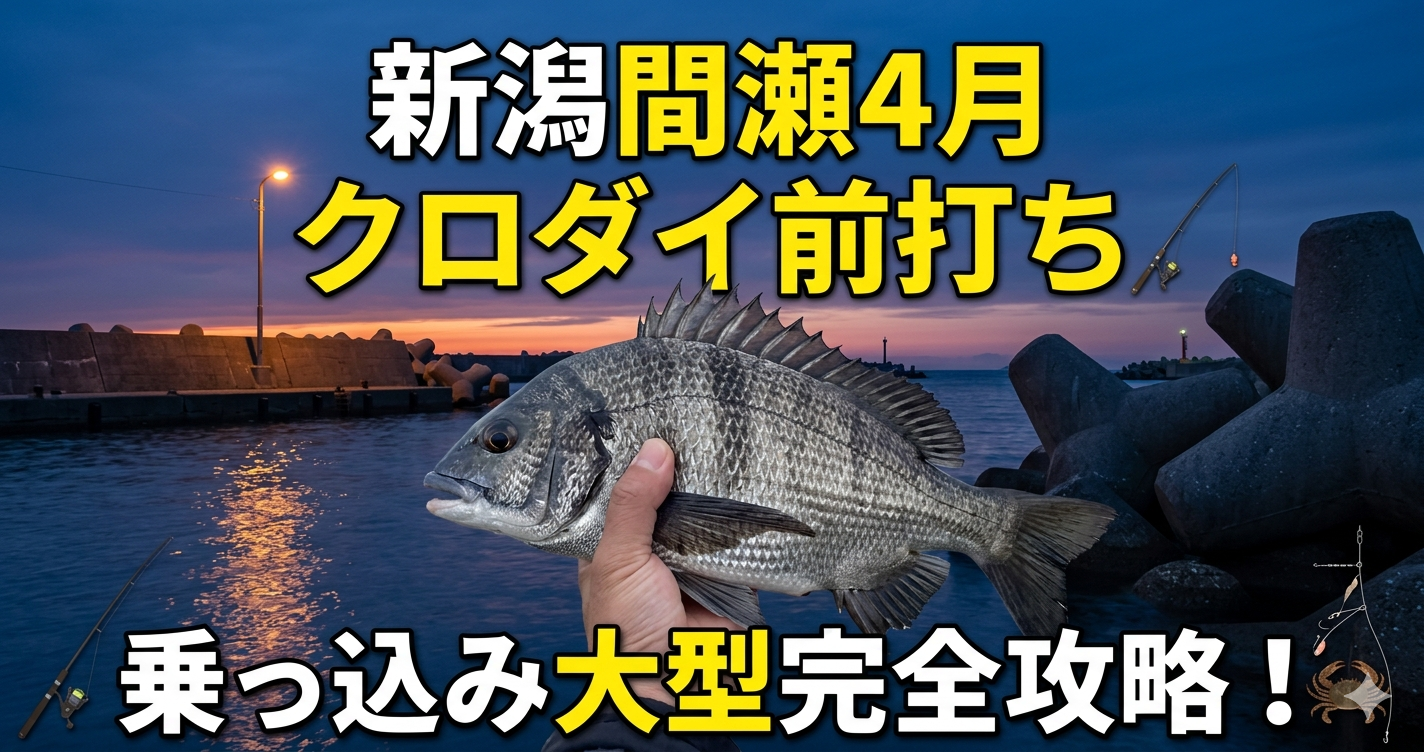 【新潟・間瀬漁港】4月の乗っ込みクロダイを前打ちで狙え！春の大物を手中に収める攻略ガイド