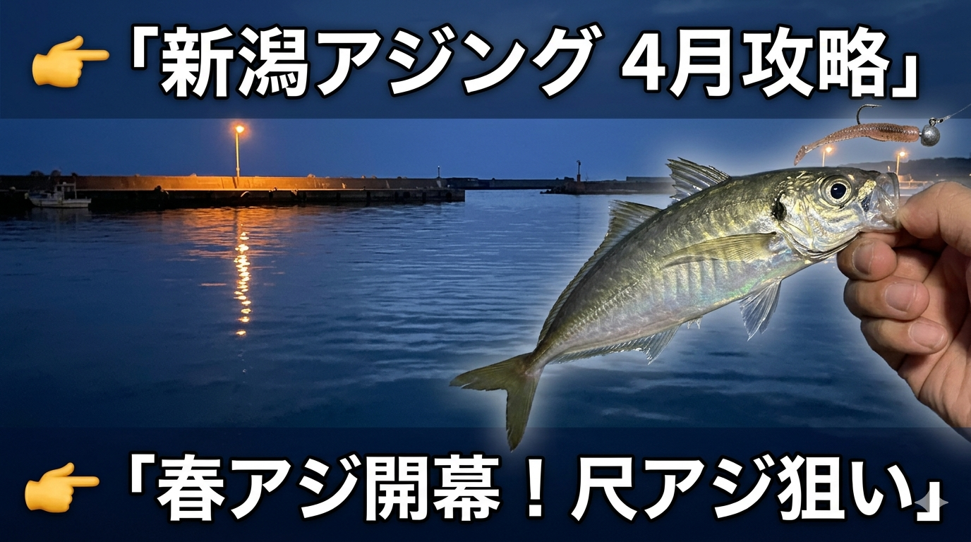 【新潟・新川港】4月から開幕する春アジング！尺アジを狙うナイトゲーム攻略ガイド