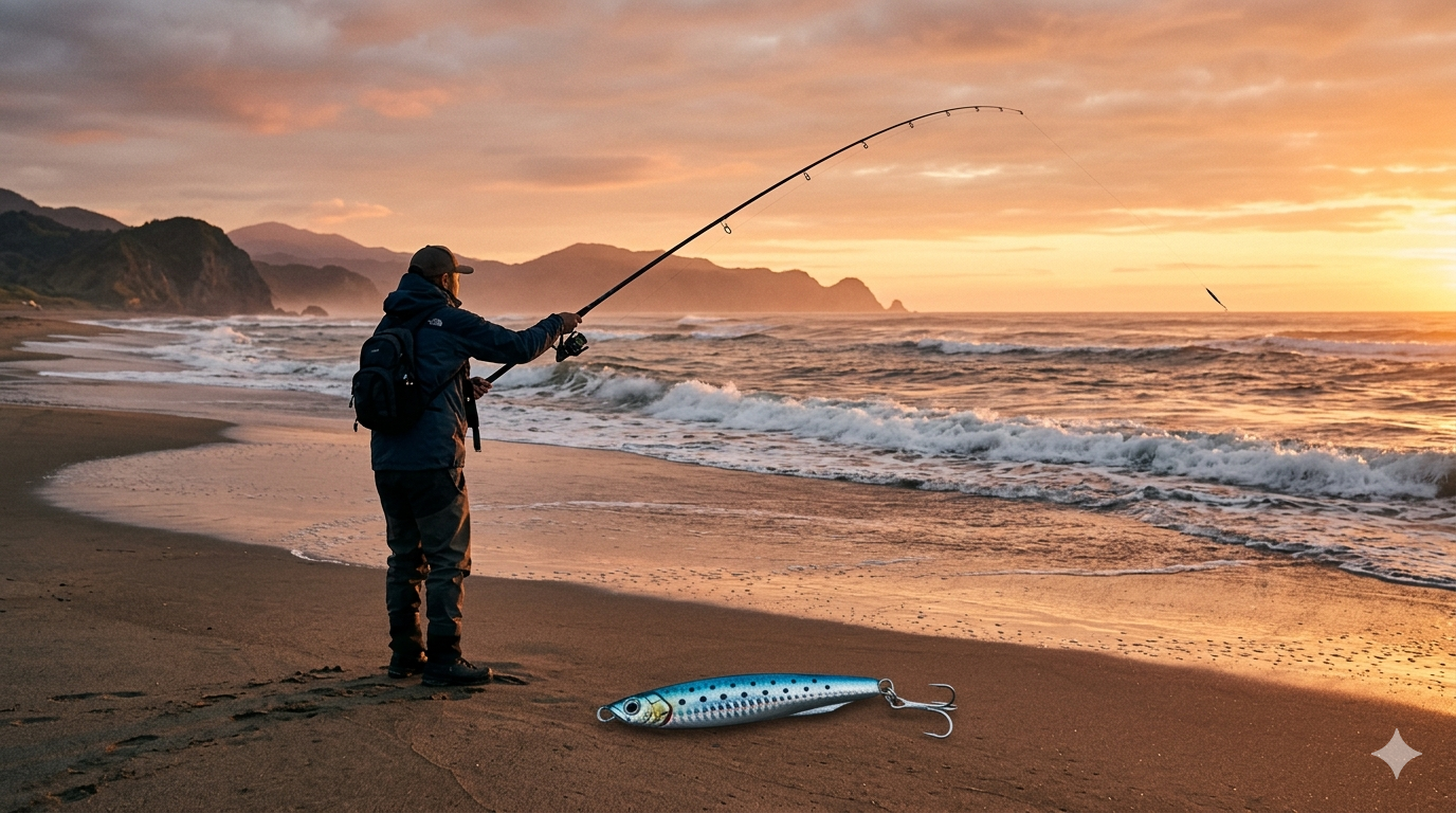 【ダイソー釣具2026春】メタルジグフラット（リアルプリント）で新潟サーフを攻略！